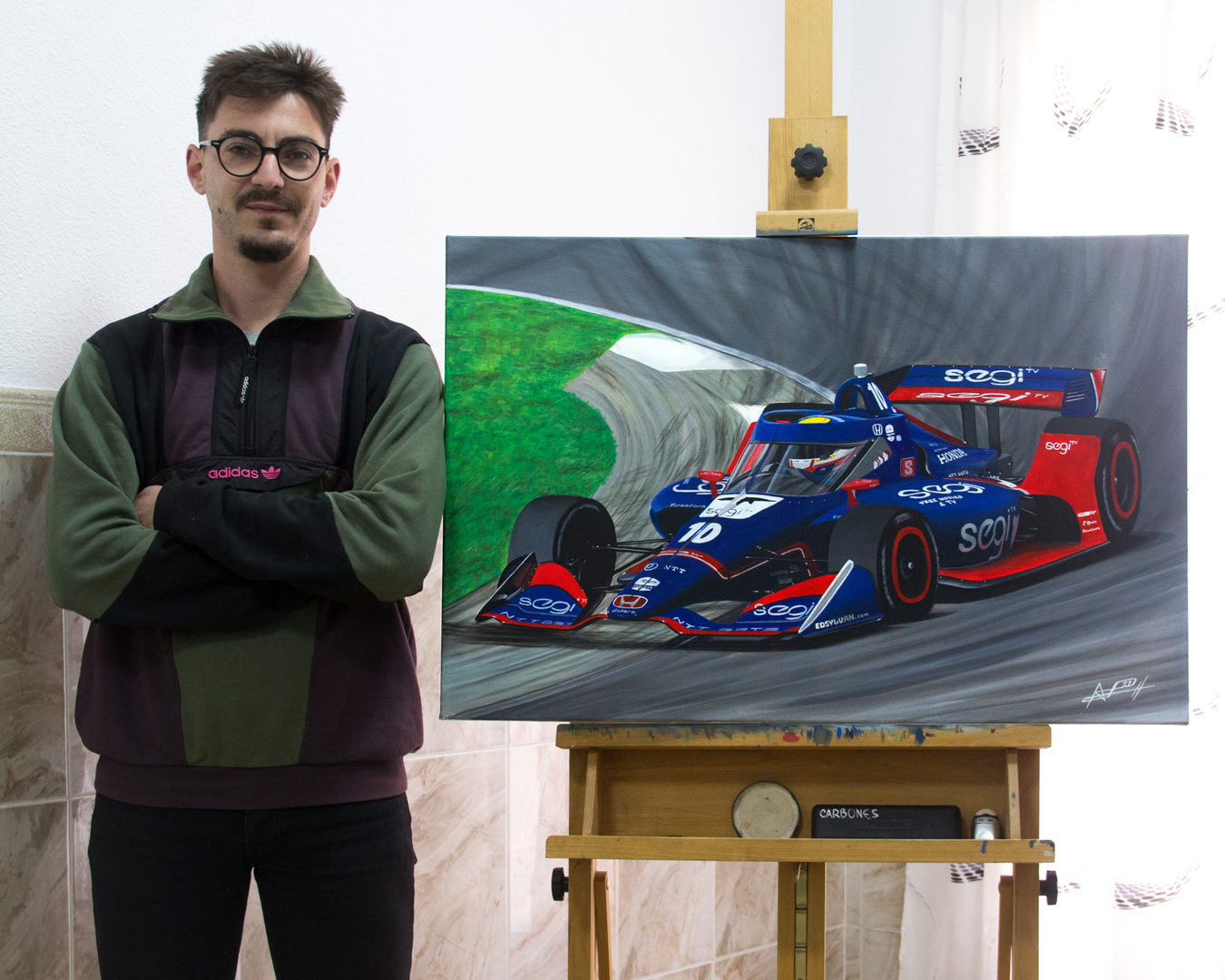 Indycar-painting-motorsport-acrylic-aartmotor-adrianlopezlozano