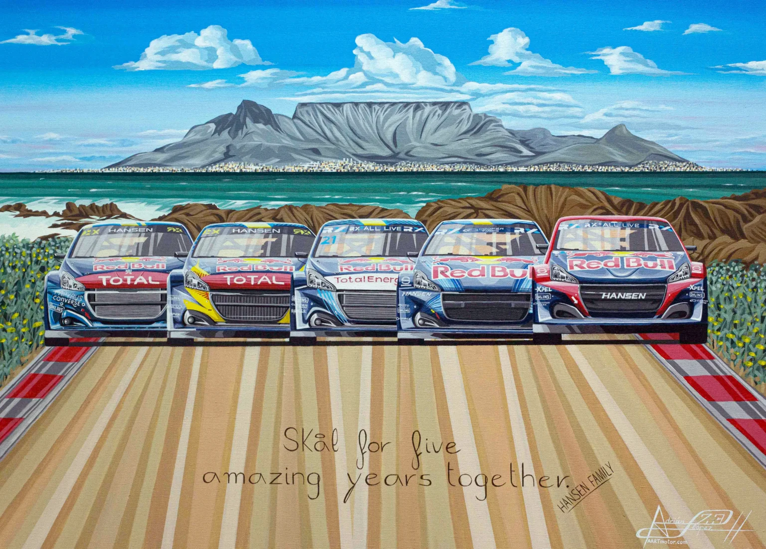 Galería obra de arte RallyCross Hansen Motorsport Red Bull Austria