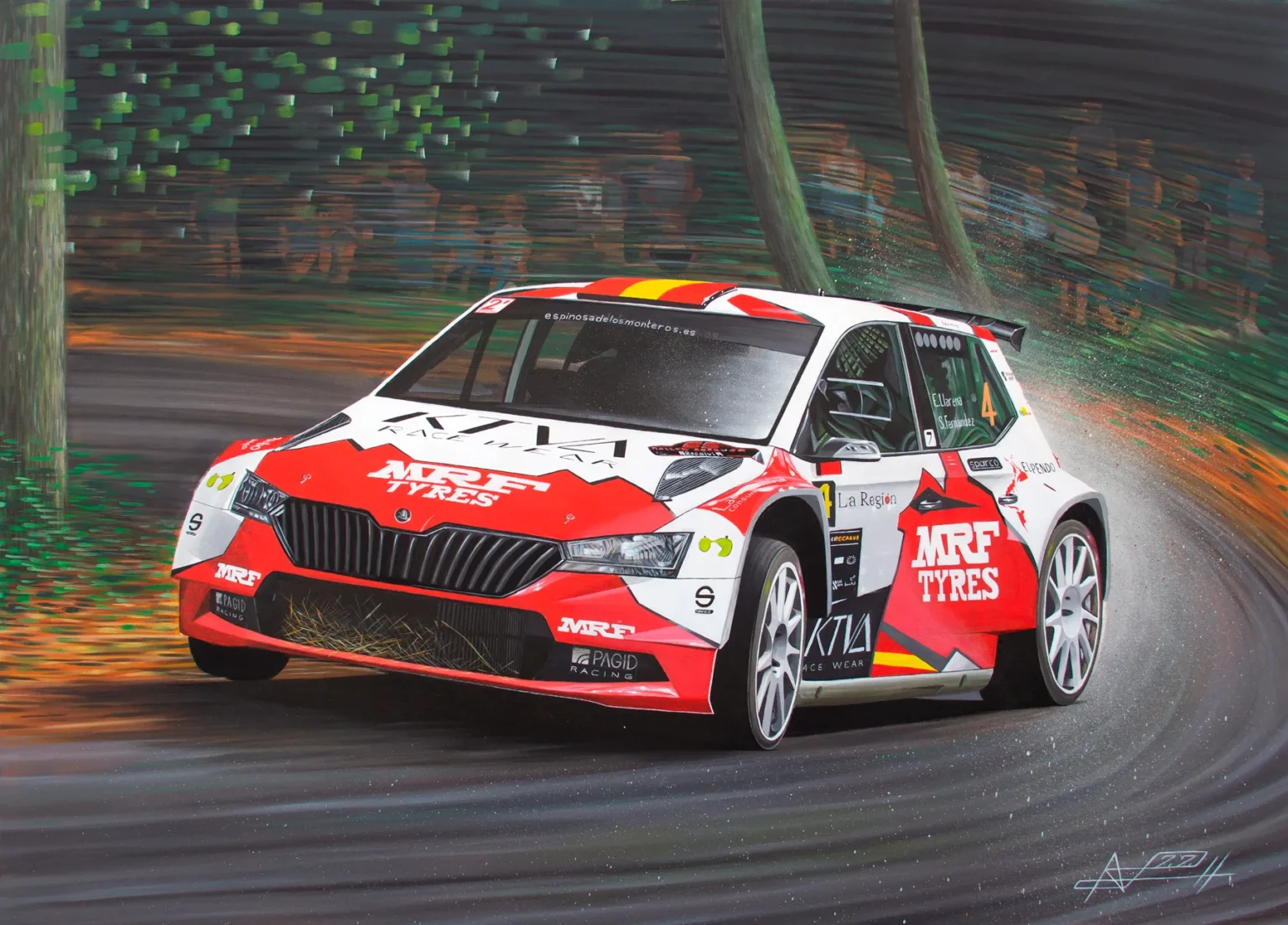 Obra de arte del European Rally Championship encargo Rally Ourense