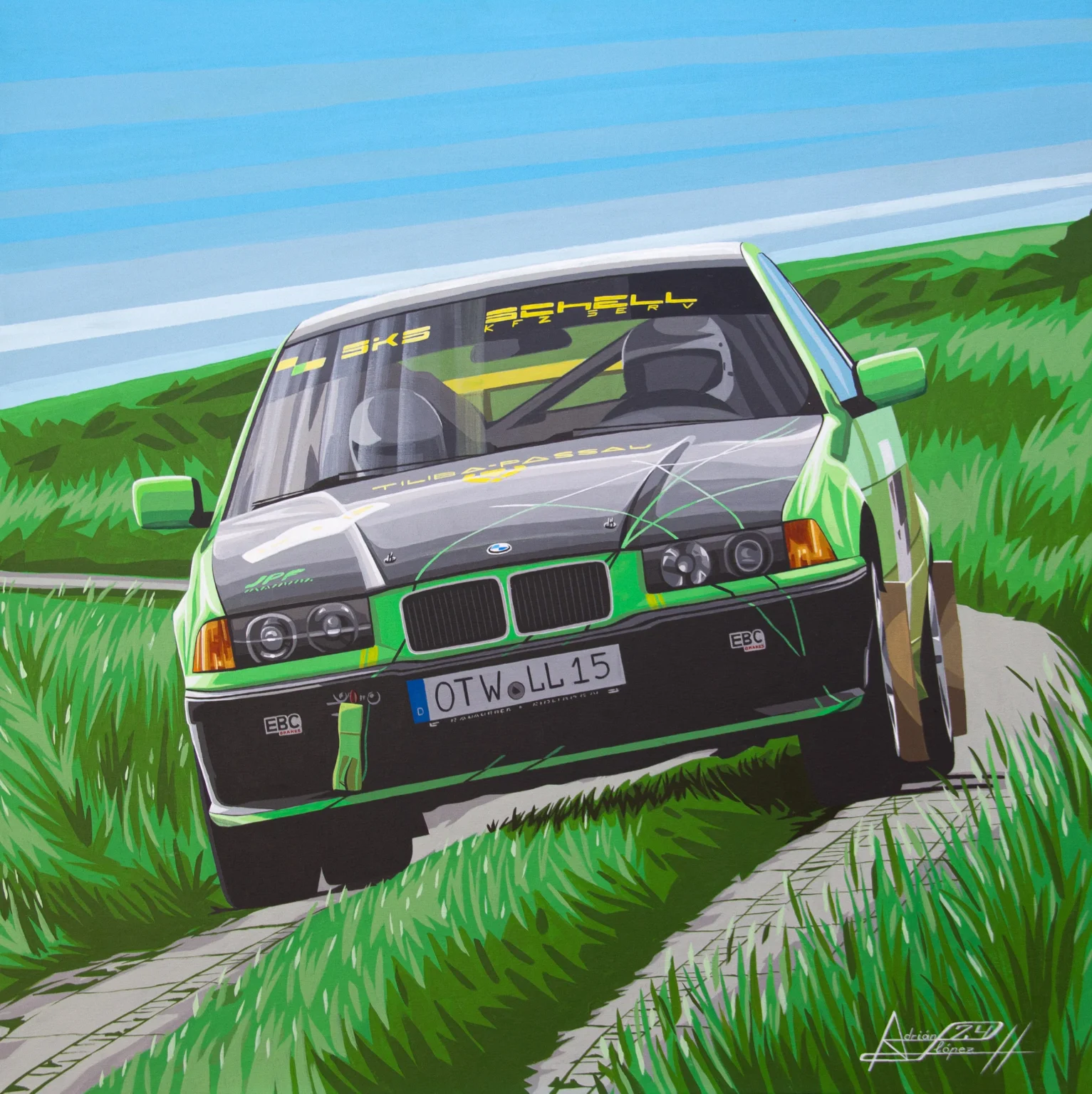 Obra de arte personalizada BMW E36 Galeria de arte