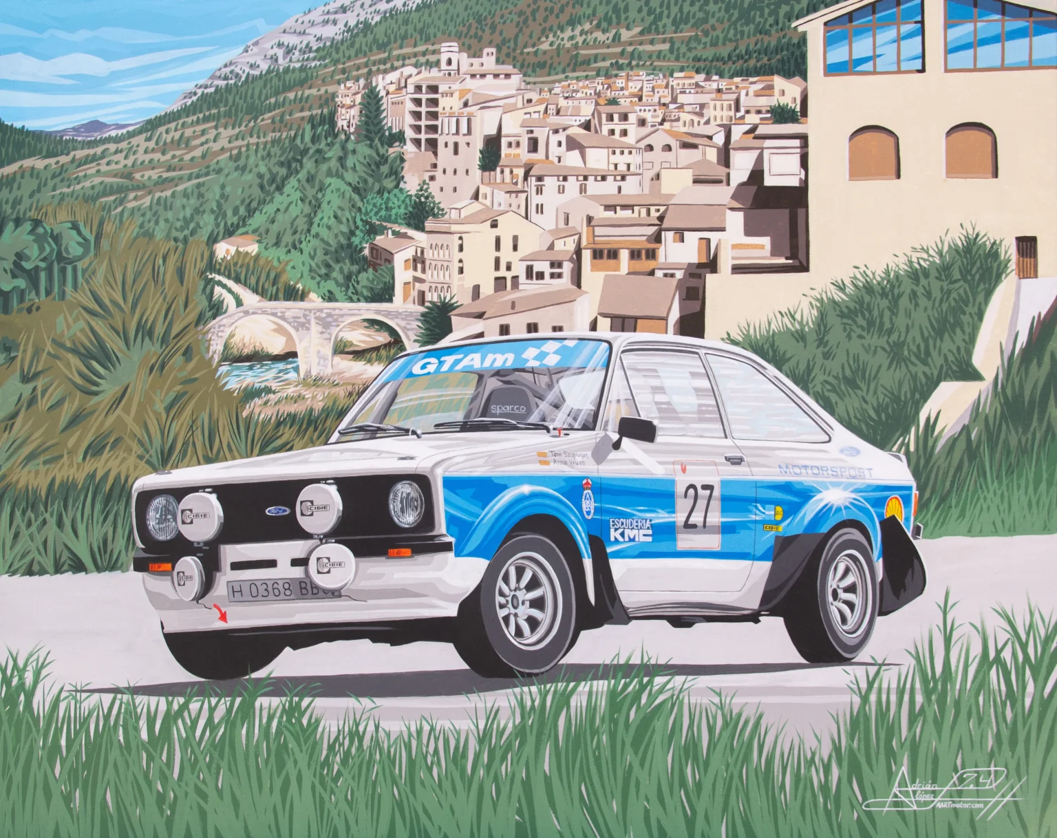 Encargo personalizado obra de arte de un Fors Escort RS2000